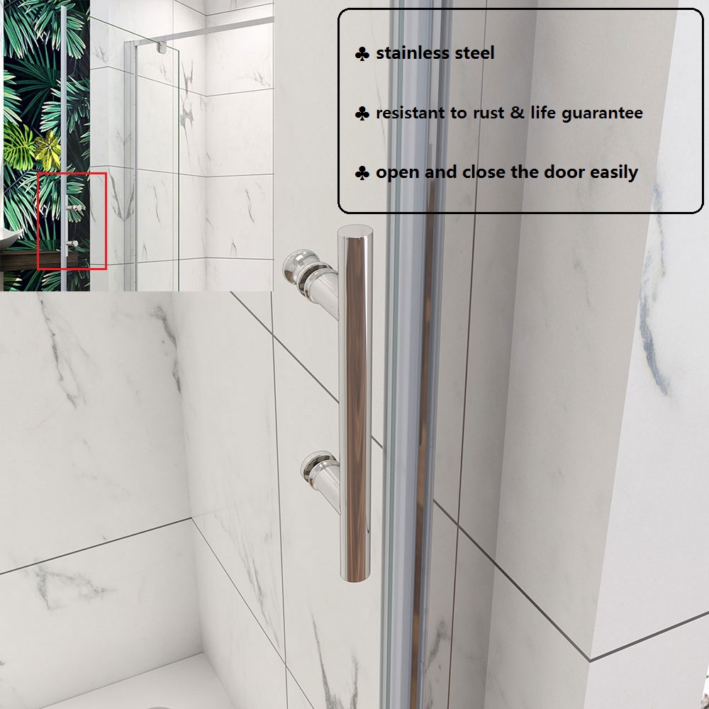Acezanble 700mm Framed Pivot Shower Door Enclosure 1850mm Height Safety Tempered Glass Screen 12 width=1000