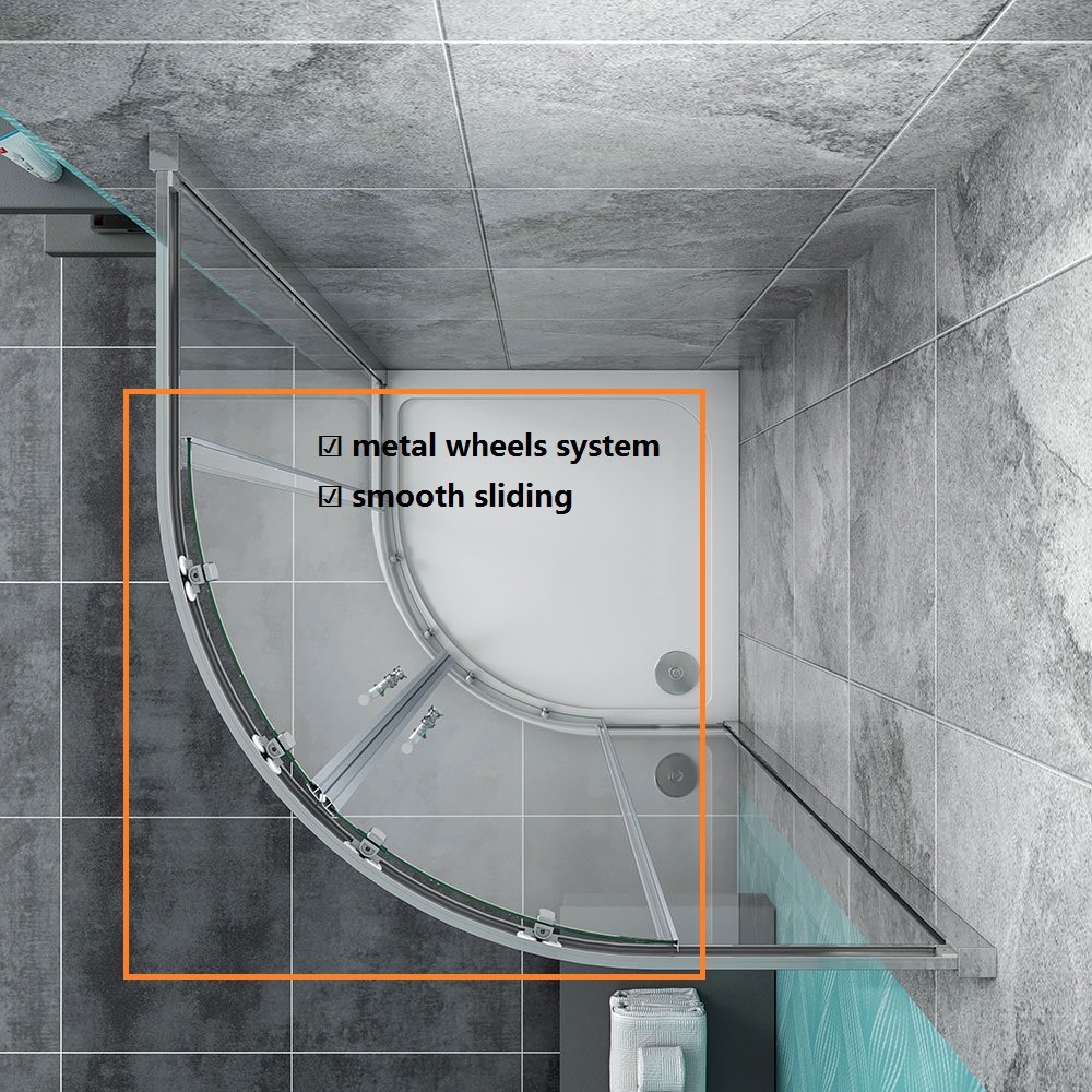 800 X 800 Mm Quadrant Shower Cubicle Enclosure Sliding Door 6mm Easy Clean Glass 10 width=1000