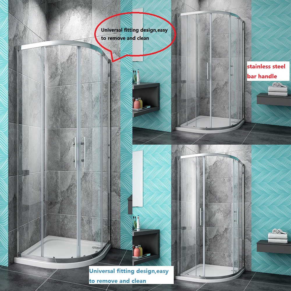 800 X 800 Mm Quadrant Shower Cubicle Enclosure Sliding Door 6mm Easy Clean Glass 11 width=1000